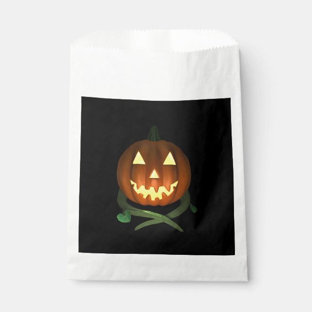 Halloween Pumpkin mit Reben Geschenktütchen (Vorderseite)