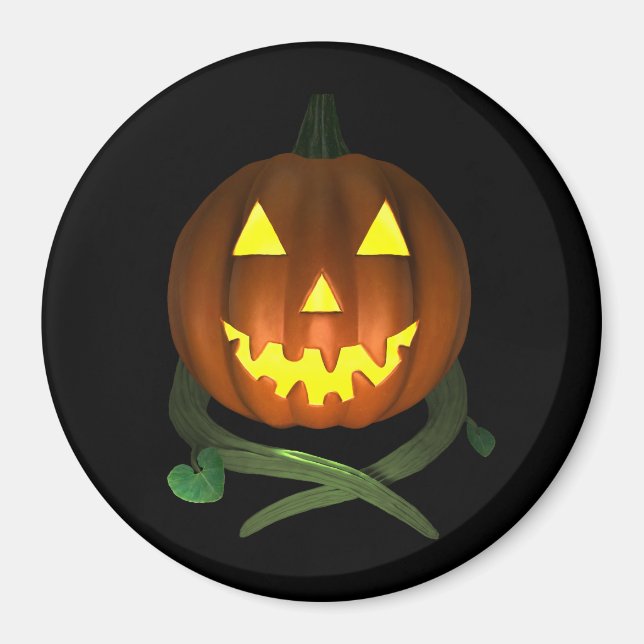 Halloween Pumpkin mit Reben Magnet (Vorne)