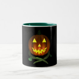 Halloween Pumpkin mit Reben Zweifarbige Tasse