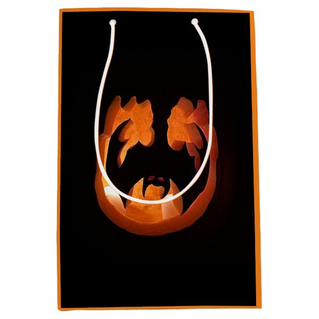 Halloween Pumpkin Mittlere Geschenktüte (Vorderseite)