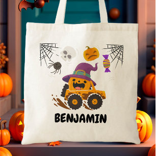 Halloween Pumpkin Monster Truck Leckerei oder Tric Tragetasche