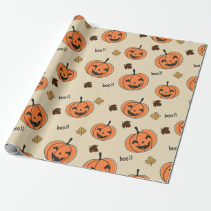 Halloween Pumpkin Nahtloses Muster Geschenkpapier