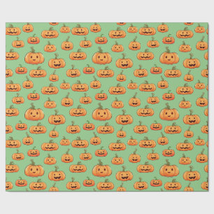 Halloween Pumpkin Nahtloses Muster Geschenkpapier