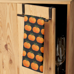 Halloween Pumpkin Niedlich Pattern Orange Fall Web Geschirrtuch
