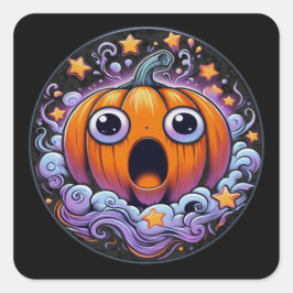 Halloween Pumpkin Nr. 3 Classic Square Sticker