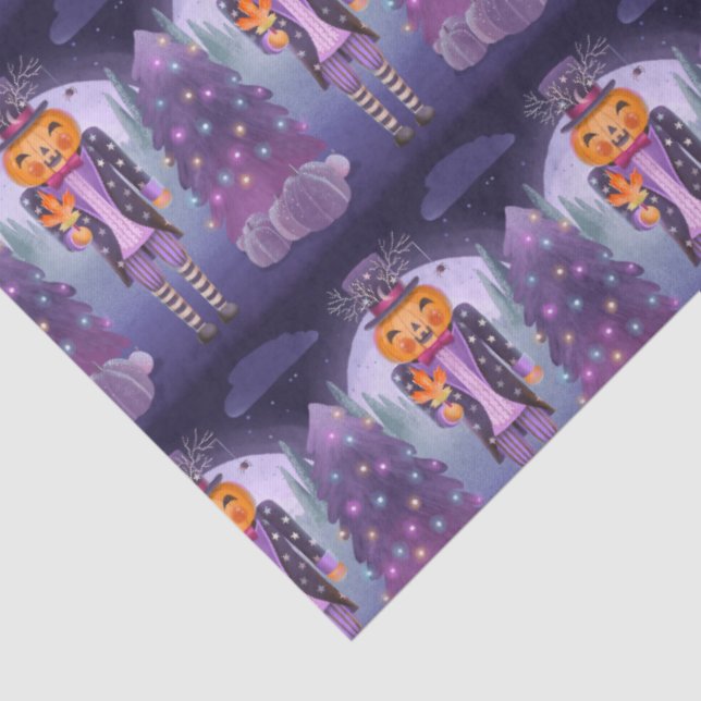 Halloween Pumpkin Nutcracker Seidenpapier (Detail)