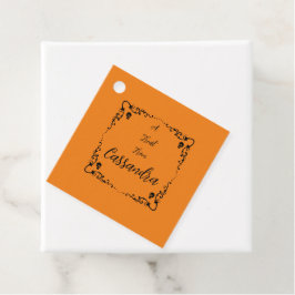 Halloween Pumpkin Orange Personalisiert Geschenkanhänger