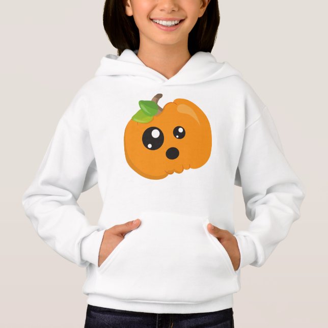 Halloween Pumpkin, Orange Pumpkin, Trick oder Tret Hoodie (Vorderseite)