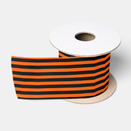 Halloween Pumpkin Orange Stripe Ribbon Satinband