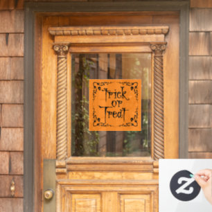 Halloween Pumpkin Orange Trick oder Treat Fensteraufkleber