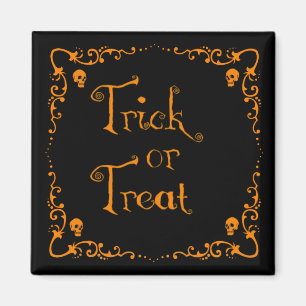 Halloween Pumpkin Orange Trick oder Treat Magnet