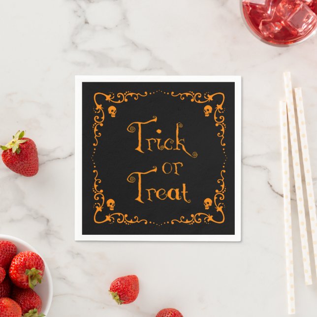 Halloween Pumpkin Orange Trick oder Treat Serviette (Beispiel)