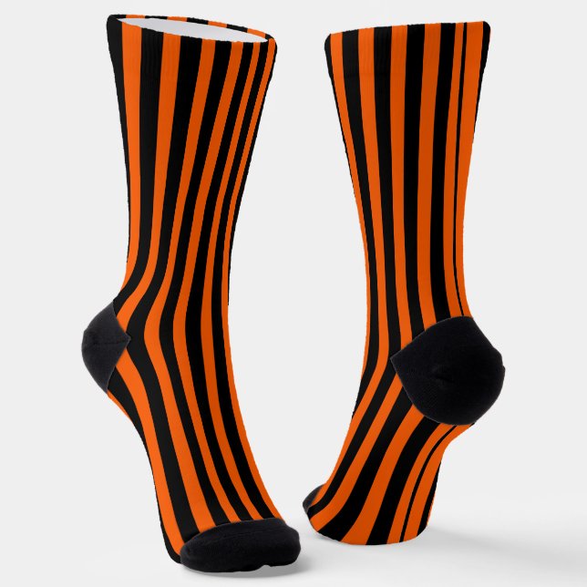 Halloween Pumpkin Orange und Black Socken (Gewinkelt)