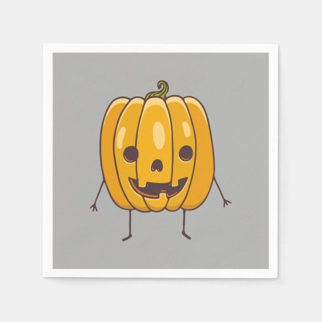 Halloween Pumpkin Paper Napkin Serviette (Vorderseite)