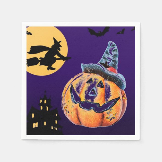 Halloween Pumpkin Paper Napkin Serviette (Vorderseite)