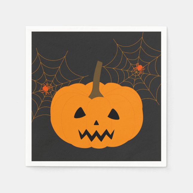 Halloween Pumpkin Paper Napkin Serviette (Vorderseite)