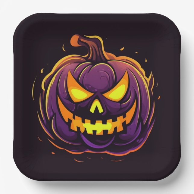 Halloween Pumpkin Paper Teller (Vorderseite)