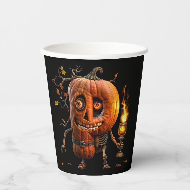 Halloween Pumpkin Pappbecher (Vorderseite)