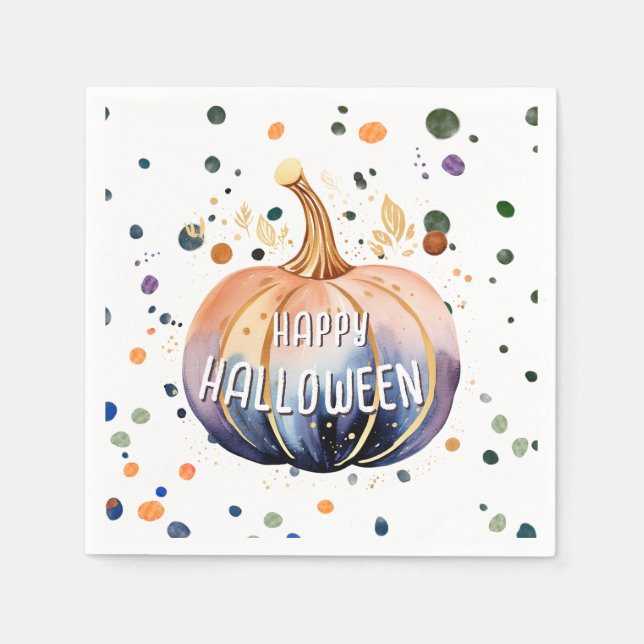 Halloween Pumpkin-Party Serviette (Vorderseite)