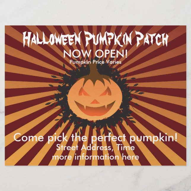 Halloween Pumpkin-Patch Flyer (Vorne)