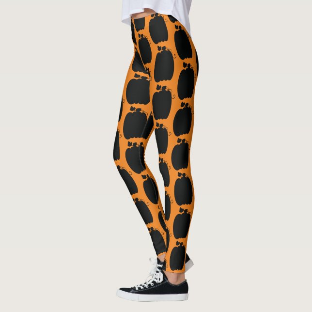Halloween Pumpkin Patch Handgezogene Leggings (Links)