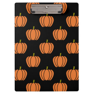 Halloween Pumpkin Pattern Clipboard Klemmbrett