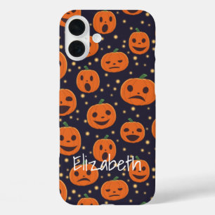 Halloween Pumpkin Pattern Kürbislaterne Custom Ca iPhone 16 Plus Hülle