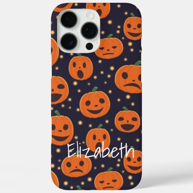 Halloween Pumpkin Pattern Kürbislaterne Custom Case-Mate iPhone Hülle (Rückseite)