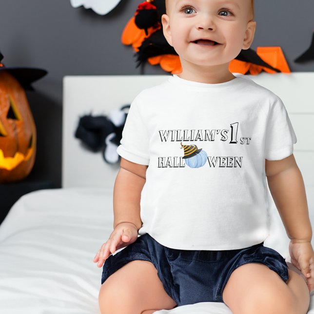 Halloween Pumpkin Personalisiert Baby T-shirt (Von Creator hochgeladen)