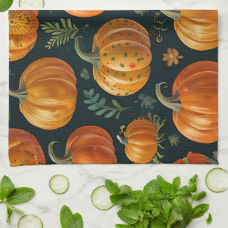 Halloween Pumpkin Pie Vibes Geschirrtuch