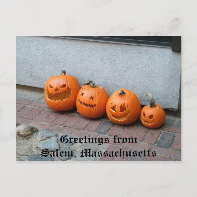 Halloween Pumpkin Postcard Postkarte (Vorderseite)