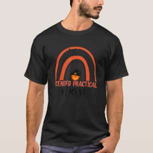 Halloween Pumpkin Rainbow lizenzierte Praxis T-Shirt