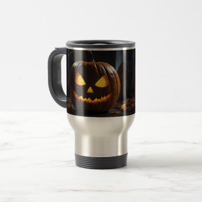 Halloween Pumpkin, Reisebecher (Vorderseite Links)
