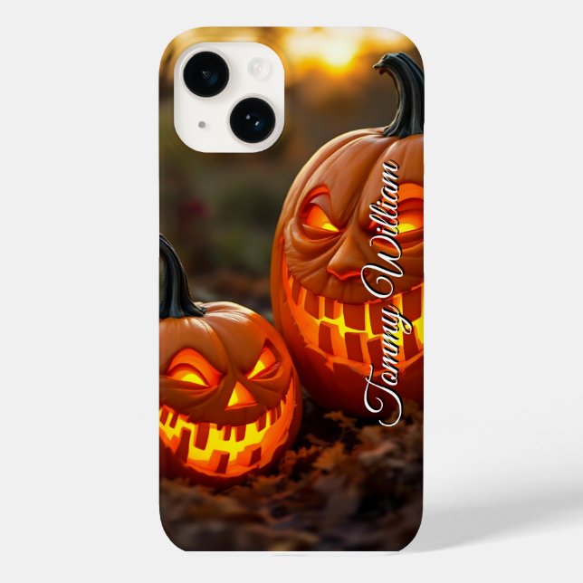 Halloween Pumpkin Retro-Style Case-Mate iPhone Hülle (Rückseite)
