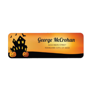 Halloween Pumpkin Return Address