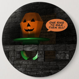Halloween Pumpkin Ring Pop Button