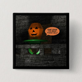 Halloween Pumpkin Ring Pop Button