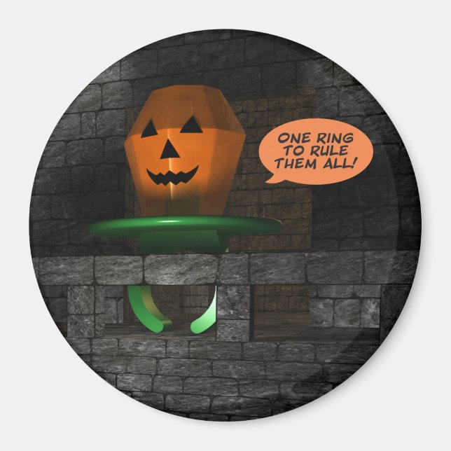Halloween Pumpkin Ring Pop Magnet (Vorne)