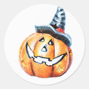 Halloween Pumpkin Runder Aufkleber