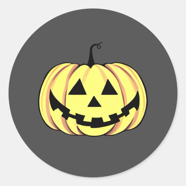 Halloween Pumpkin Runder Aufkleber (Vorderseite)