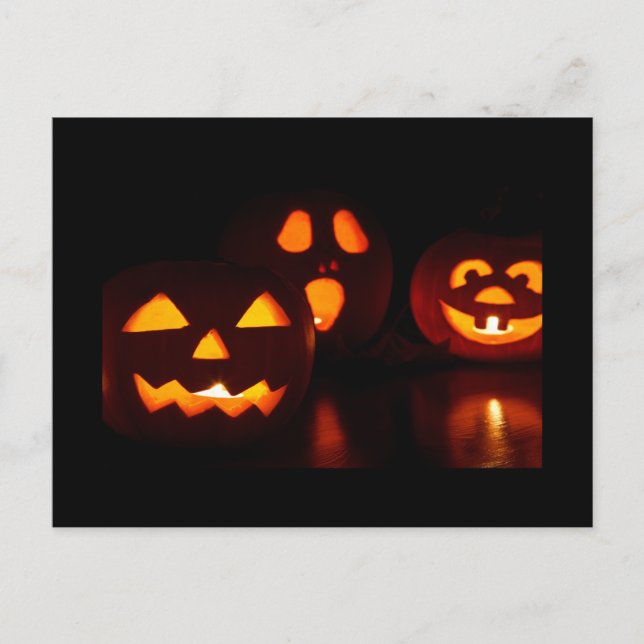 Halloween Pumpkin Scare Postkarte (Vorderseite)