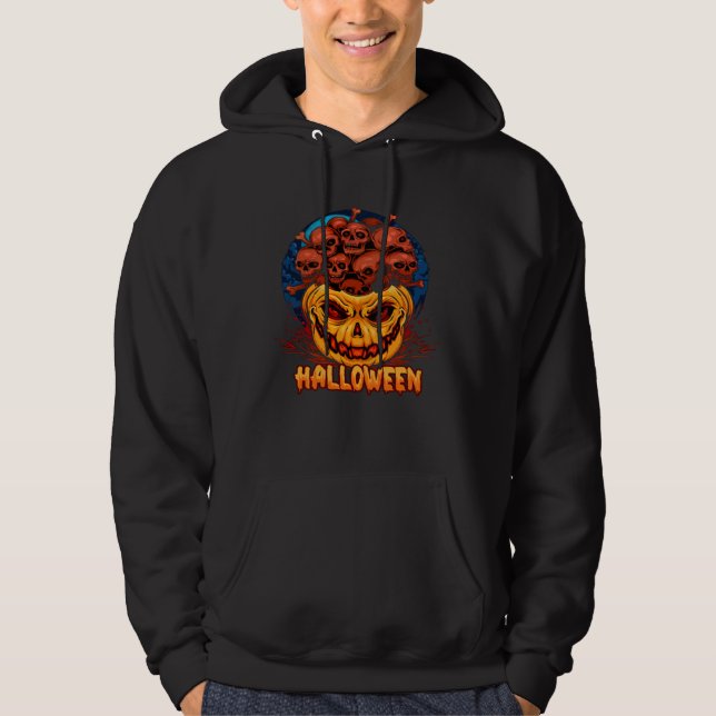 Halloween Pumpkin scary Dead Skulls bone Hoodie (Vorderseite)