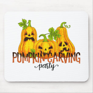 Halloween Pumpkin Schnitzerei Party Fall Funny Mousepad
