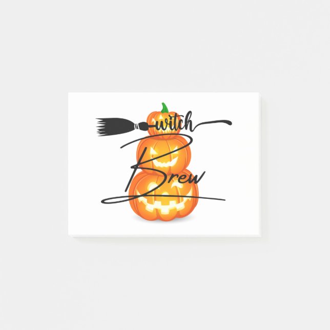 Halloween Pumpkin Schnitzerei Party Post-it Klebezettel (Vorderseite)