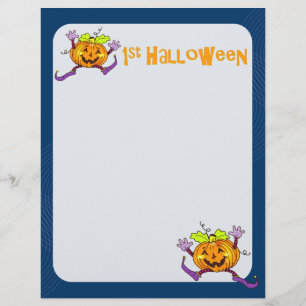 Halloween Pumpkin Scrapbook Paper 2 Flyer