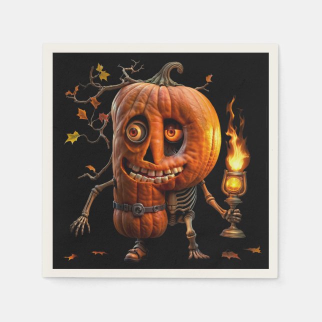 Halloween Pumpkin Serviette (Vorderseite)