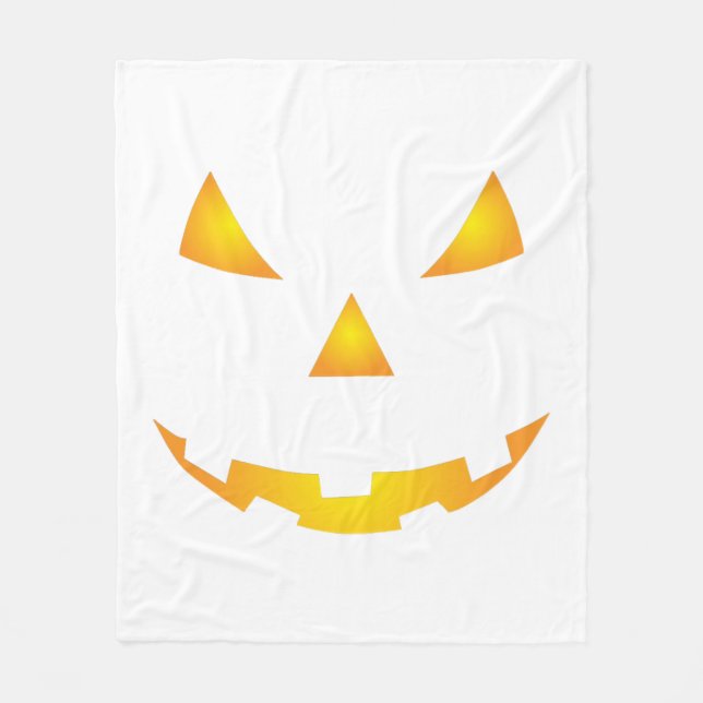 Halloween Pumpkin Smile Fleecedecke (Vorderseite)