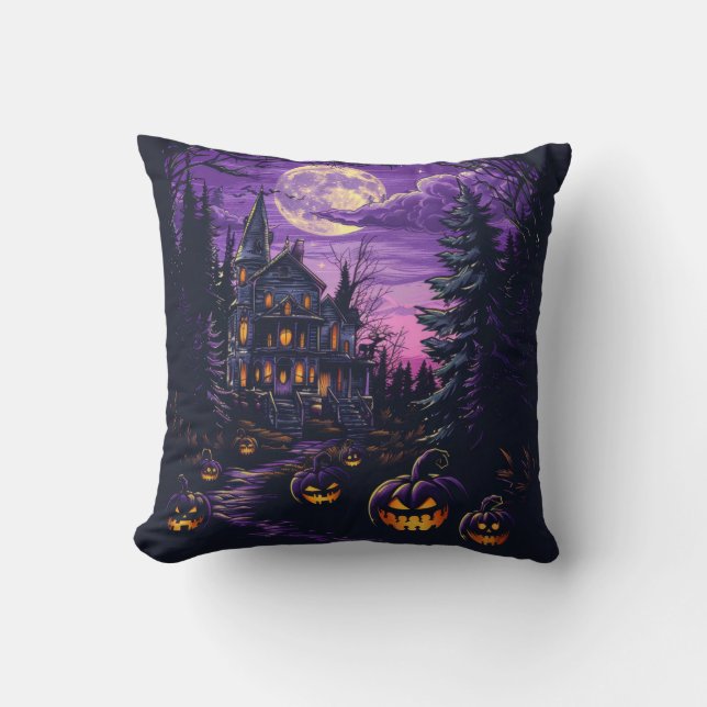 Halloween Pumpkin Smile Pillow Spooky Wohngestaltu Kissen (Vorderseite)