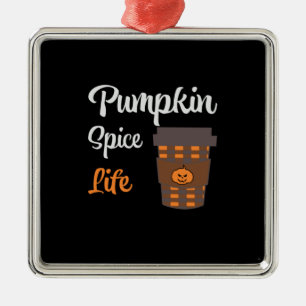 Halloween Pumpkin Spice Life Birthday Ornament Aus Metall