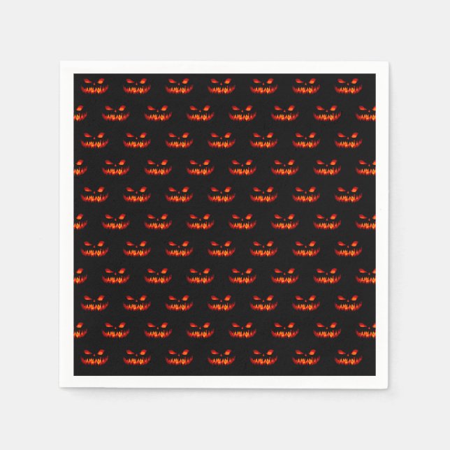 Halloween Pumpkin Spooky Beängstigender Horror Ora Serviette (Vorderseite)